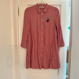 Zara Red Gingham Dress